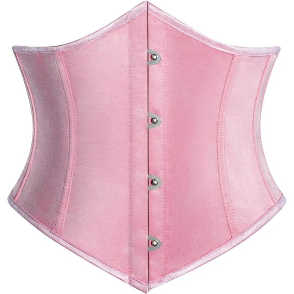 Women's Pink Suitable Casual Wear Fishbone Wide Waist Corset Pirate Belt - Picture 1 of 9